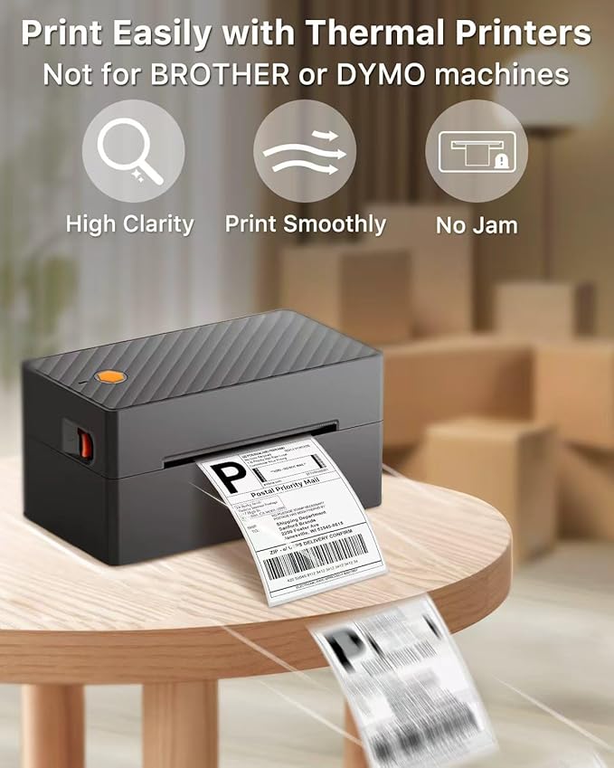 iEager 4x6 Thermal Labels, White Shipping Label Stickers, Commercial Grade Thermal Printer Label, 180 Labels/Pack