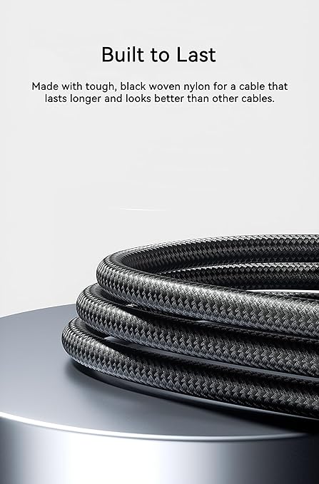 Woven Car CarPlay USB-C Cable for iPhone Charger MFi-Certified USB-C to USB Cable Cord Fast Charging for Apple iPhone 17 Pro Max/17Pro/iPhone Air/16 ProMax/16e/15 Plus/15, iPad Air M2 (3.3ft, Black)