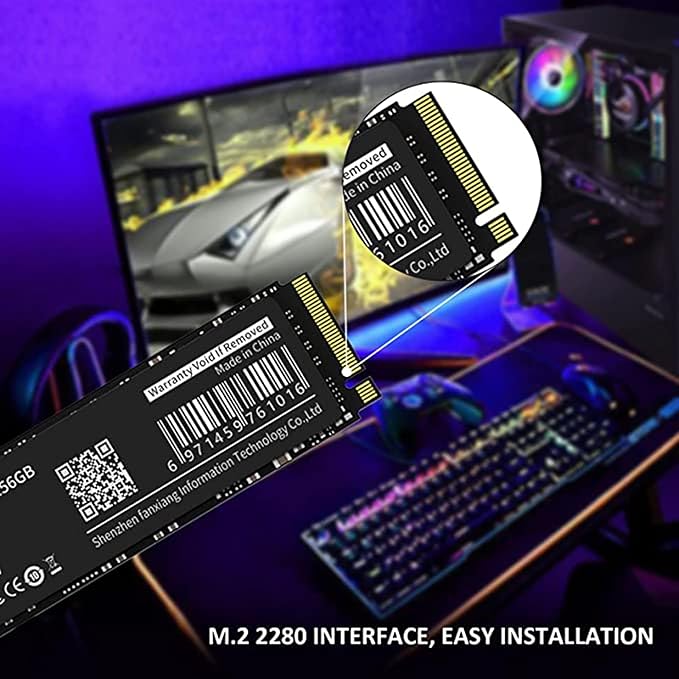 fanxiang S501 256GB NVMe SSD 3D NAND1.3 PCIe Gen3x4 M.2 2280 Internal Solid State Drive (Read Speed up to 2,050 MB/s) Compatible with Laptop & PC Desktop