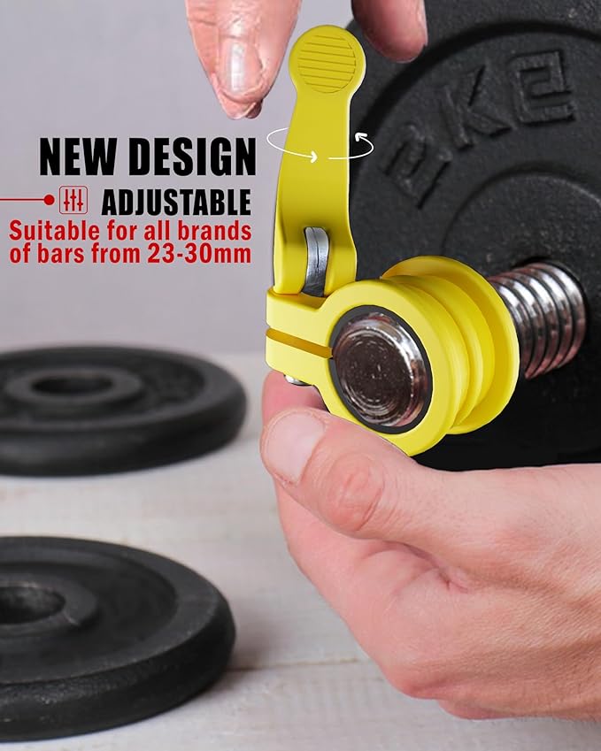 ZY-HUAN Mini Barbell Clips 1 inch I Multi-Size Adjustable Barbell Collar I 1 inch Barbell ClampsIQuick Release Weight Clips Pair of Locking for Dumbbell Bar
