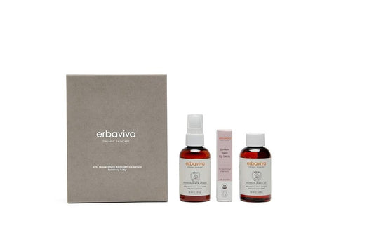 Organic Mama Discovery Kit - Essential Pregnancy Gift Set for Expectant Mothers | Includes Stretch Mark Oil & Cream, Quease Ease Lip Balm