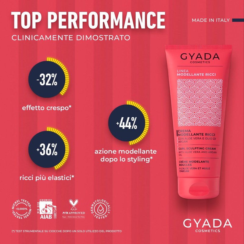 GYADA Curl Defining Cream - Styling Leave In Product for Curly And Wavy Hair with Frizz Control & Moroccan Argan Oil - Vegan & Green Formula - Cruelty Free - 6.76 fl oz
