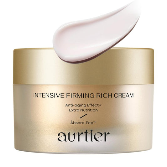 aurtier Intensive Firming Rich Cream, Anti-Aging Moisturizer with Collagen Peptides EGF Hyaluronic Acid for Wrinkle Smooths, Firming, Lifting & Deep Hydration 1.69 Oz