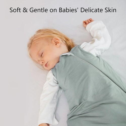 Bamboo Rayon Sleep Sack by [Brand Name] | Ultra Soft 1.0 Tog Baby Wearable Blanket for 6-12 Months