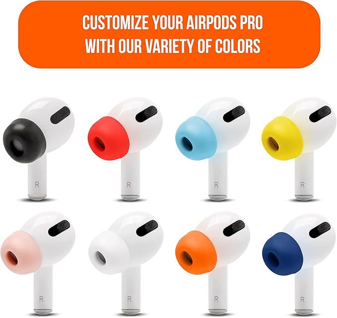 WC TipZ - Upgraded Memory Foam Ear Tips for Airpods Pro Made by Wicked Cushions | Improved Comfort, Tighter Seal, Better Foam Rebound Time | Fits Perfectly in Charging Case | Perfect Pink