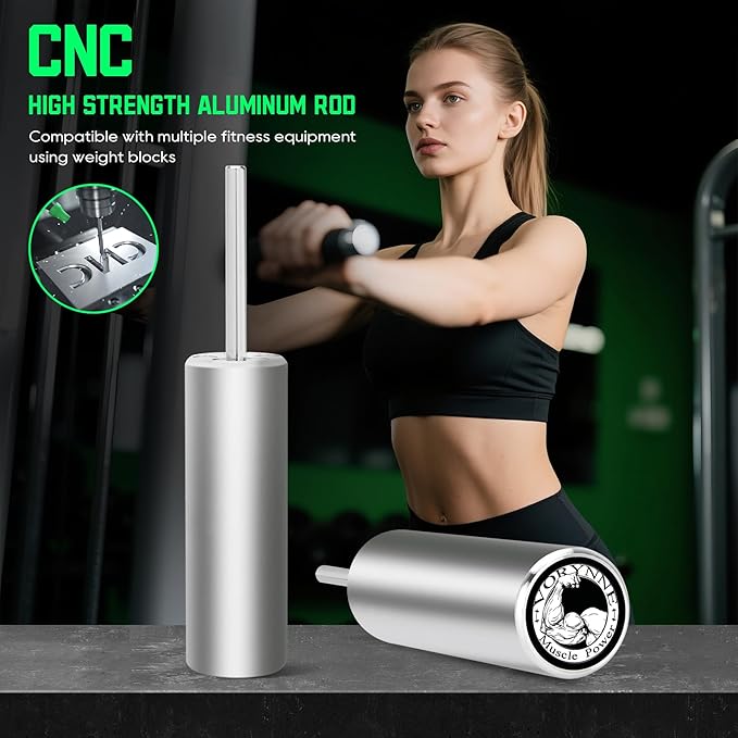 Vorynne Weight Stack Pin Extender for Gym Cable Machine & Home Gym, Ø 8 mm, Allowing Additional Olympic Weight Plates, Made of Durable Steel for Secure and Long-Lasting Use