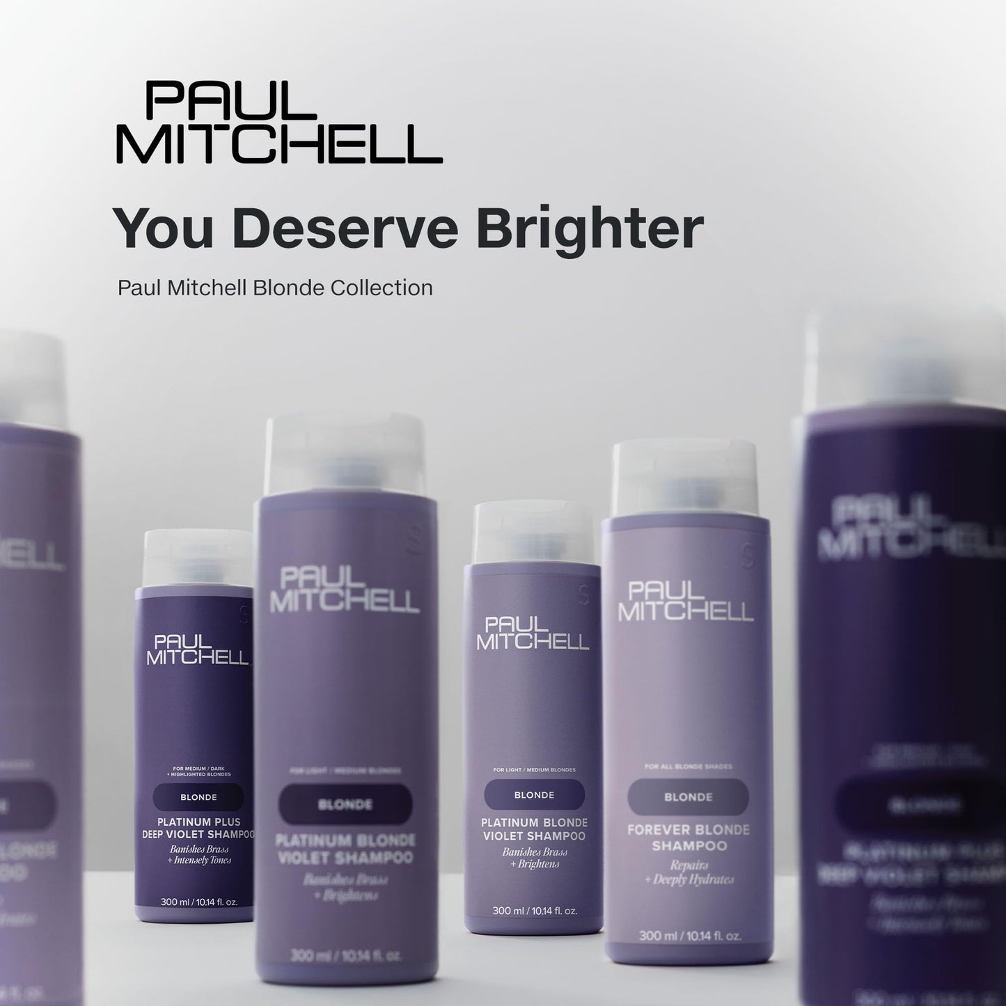 Paul Mitchell Platinum Plus Deep Violet Shampoo, Banishes Brass + Intensely Tones, Ideal for Blonde, Highlighted, Gray or Silver Hair, 10.14 fl. oz