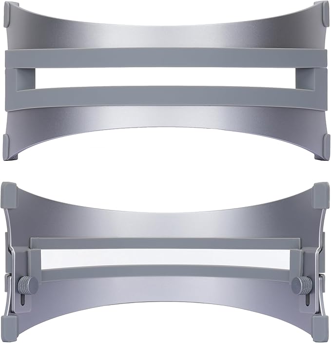 Psitek Adjustable Vertical Laptop Stand - 6061 Aluminum, CNC Precision, Anodized Finish, Fits All Laptops Including 17-inch, Ventilated Design, Anti-Slip Silicone Pads, ARC Shaped Stands