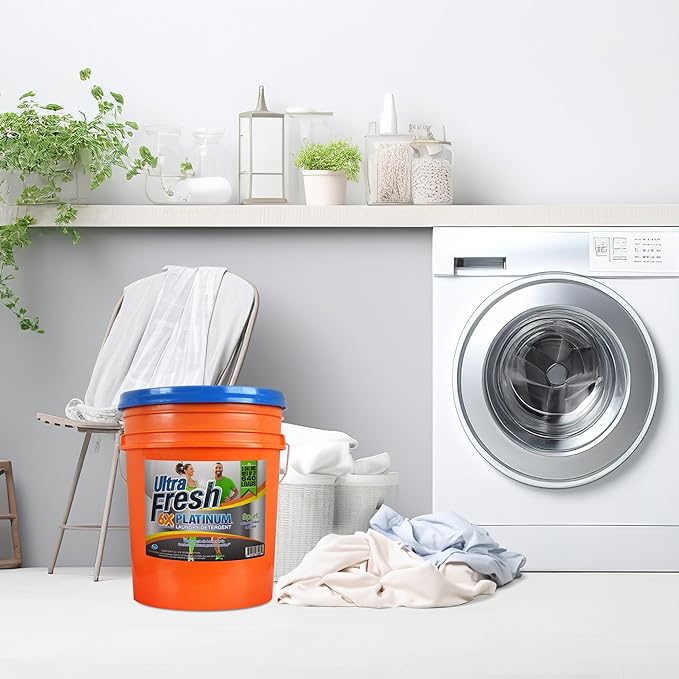 Ultra Fresh Platinum Sport 5 Gallon 6x Laundry Detergent Suitable for All Machine Type and Up to 640 Laundry Loads with Pump (3 Pack)