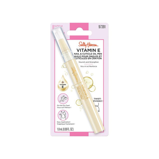 Sally Hansen Vitamin E Nail & Cuticle Treatment Pen | Hydrates and Conditions Dry Nails | Nourishing Formula with Apricot Oil | Smooth, Healthy-Looking Nails | Easy, Mess-Free Nail Care on the Go