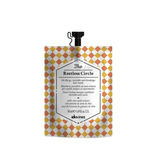 Davines The Restless Circle, Invisible Hair Mask for Active Lifestyles - Protects from Mechanical Damage & Breakage with Chia Seed Extract - Works During Exercise or Activity, 1.69 Fl Oz