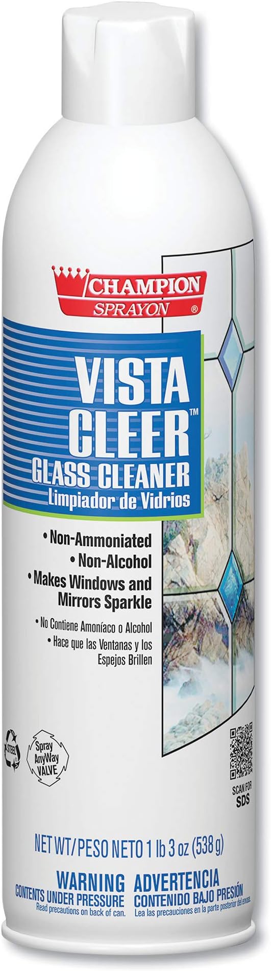 Champion Sprayon Vista Cleer Glass Cleaner - 20 oz. -(1 CASE)