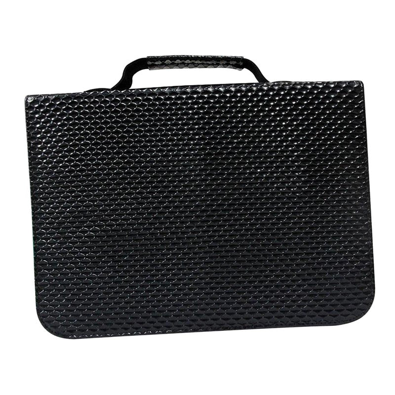 PU Leather Hair Scissors Case Pouch – Holds 24 Shears, Large Capacity Barber Organizer Bag, Durable Portable for Hairdresser Stylist – 15.35 x 11.02 x 1.96 Inch