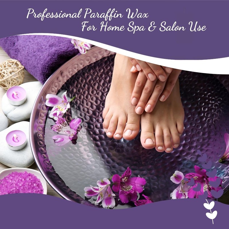 Paraffin Wax Refills Maxi Pack for Hands and Feet Bath – 6 Large 14oz Blocks (5.25 lb), Lavender Scent, Moisturizing Slightly Oily Wax for Arthritis Relief, Pedicure, Home and Spa Therapy