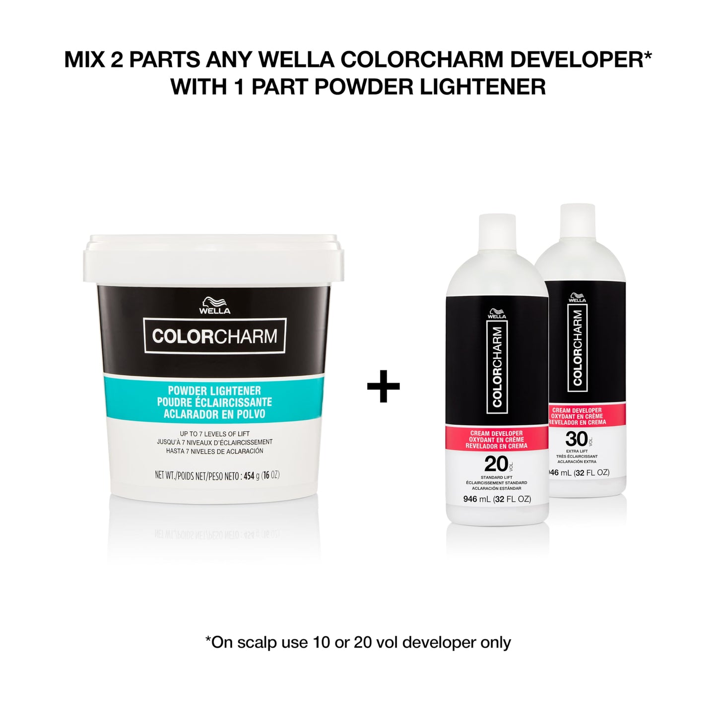 COLORCHARM Powder Hair Lightener | Up to 7 Levels of Lift | Dust Free | 1.1 Ounce | Packaging May Vary