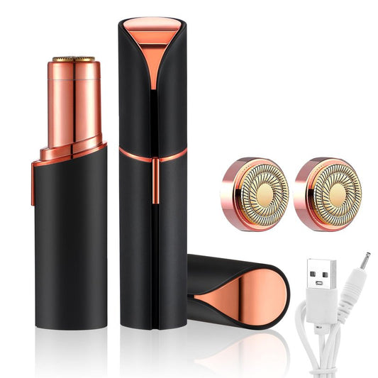 Flawless Facial Hair Removal for Women, Electric Painless Rechargeable Facial Hair Remover for Face, Lip, Chin with 2 x Replacement Heads