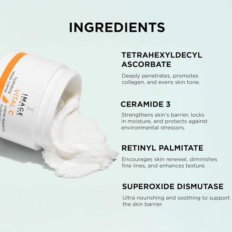 VITAL C Hydrating Repair Crème - Face Night Cream with Hyaluronic Acid for Dry Skin | Full-Size 2 fl oz