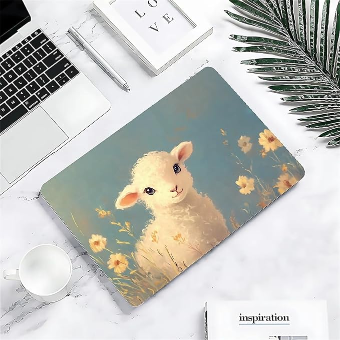COTAIL Compatible with MacBook Air 13.3 13.6 Inch Case 2022 2021 2020 2019 Plastic Hard Shell Case Cover,13.6 Air (A2681) M2 2022, Cute Little Lamb