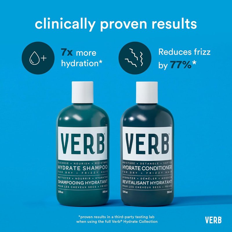 VERB Hydrate Conditioner - Nourishing Formula for Dry, Frizzy Hair - Smooths & Reduces Frizz | Amber & Warm Jasmine Scent