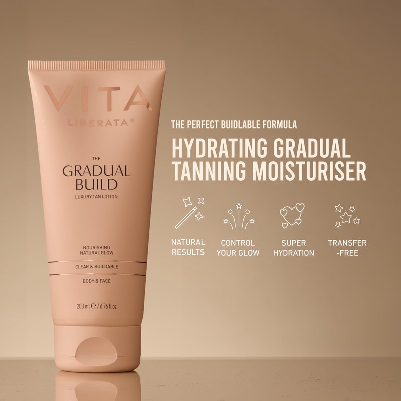 VITA LIBERATA Fabulous Gradual Tanning Lotion - Buildable Formula, Sun-Kissed Tan, Untinted For Minimal Transfer, Lasting Finish, Formulated with Hyaluronic Acid, 3.38 lf.oz