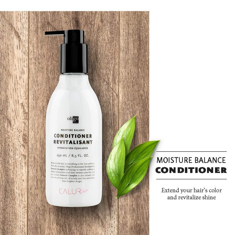 Oligo Professionnel - Calura Moisture Balance Conditioner - Sulfate free - Vegan- Paraben free - Color safe - Shine - Hydrating formula for dry hair - 8.5 oz