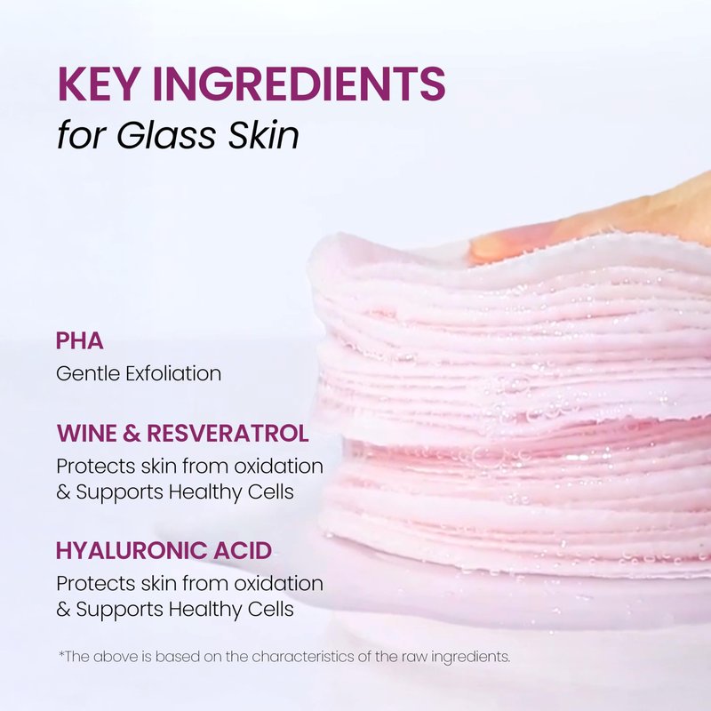 DERMALOGY by NEOGENLAB Bio-Peel Gauze Peeling Wine - 2-in-1 Physical + PHA Exfoliating Pads with Red Wine & Resveratrol for Firmer, Smoother, Glowing Skin, Korean Skin Care 30 Count