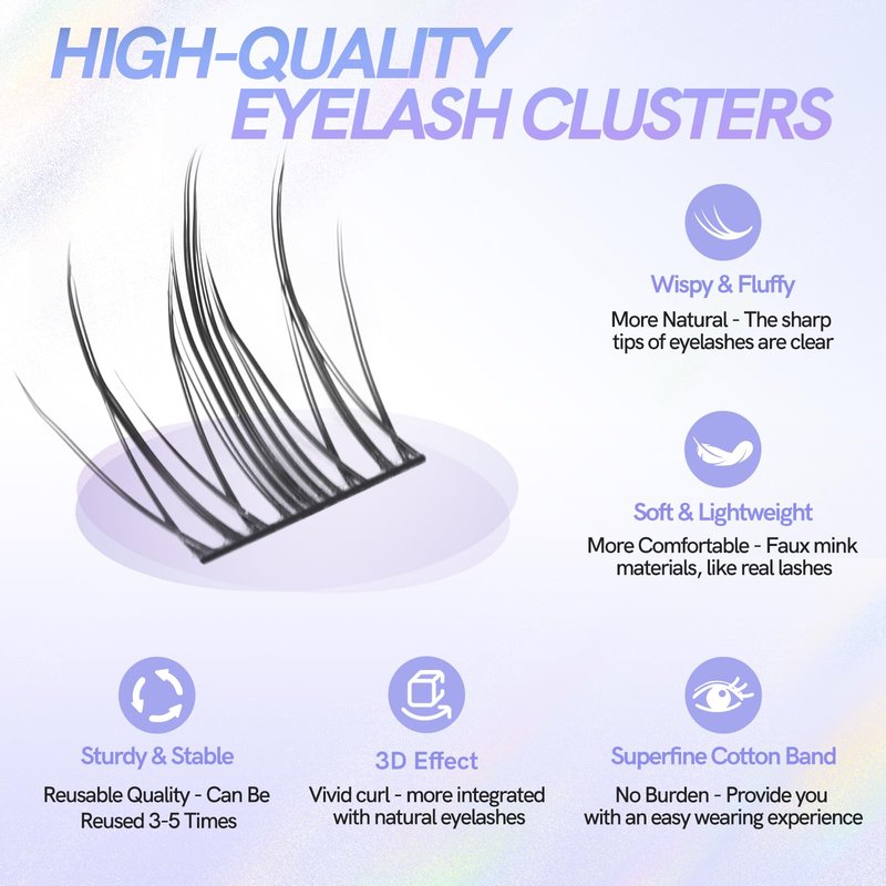 MLEN DIARY Natural C Curl Eyelash Clusters O-Tulip 10.5-13.5MM 105pcs Wispy Lash Clusters Kit Short Lightweight Handmade PBT Fiber for Bigger Eyes (O-Tulip 10.5-13.5MM)