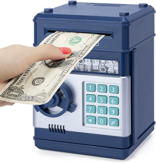 Refasy Piggy Bank - Electronic Coin Money Bank for Kids | Fun ATM Design for Ages 3-12