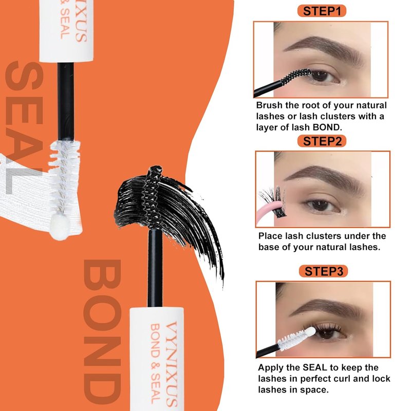 Lash Bond and Seal Waterproof 3-in-1 Eyelash Extension Remover | 15ml Black Lash Glue Kit