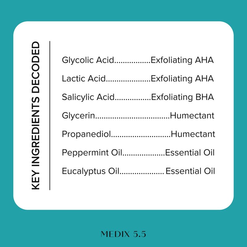 MEDIX 5.5 Exfoliating AHA Glycolic Acid Face & Body Wash Cleanser + Retinol Moisturizing Body Cream Lotion Skin Care 2PC Set | Alpha Hydroxy Acid & Lactic Acid Foaming Face Wash, 2-PC