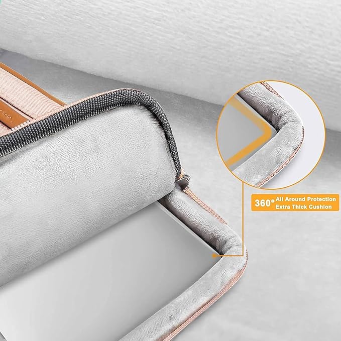 MOSISO 360 Protective Laptop Shoulder Bag,15 inch Computer Bag Compatible with MacBook Air 15 inch M5 M4 M3 M2/Pro 15, Dell XPS Plus,Side Open Messenger Bag with 4 Zipper Pockets&Handle, Khaki