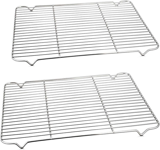 P&P CHEF Stainless Steel Cooling Baking Rack - Pack of 2, 16.6" x 11.5", Durable & Easy to Clean