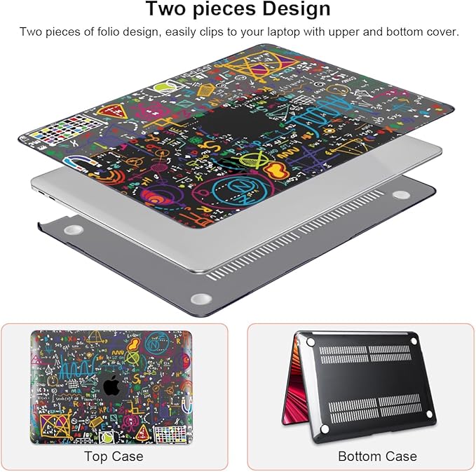 LCMOCICO for MacBook Air 13 Inch Case 2018 2019 2020 2021 Release A2337 M1 A1932 A2179 Touch ID, Plastic Hard Case Keyboard Skin Screen Protector Webcam Cover for Mac Air 13 2021, Abundant Formula