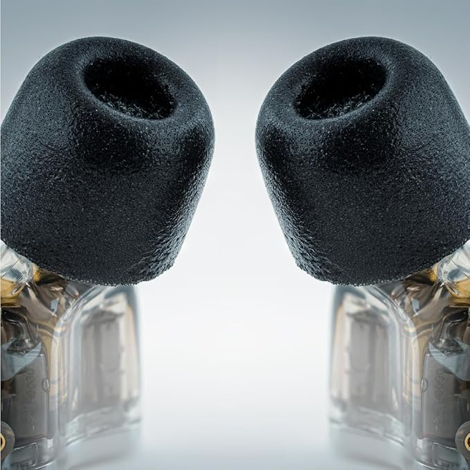 Comply 600 Core Series | Memory Foam Replacement IEM Ear Tips for Truthear, Sennheiser, Moondrop & More | Superior Noise Isolation, Ultimate Comfort, Secure Fit | TechDefender, Black, Small (3 Pairs)