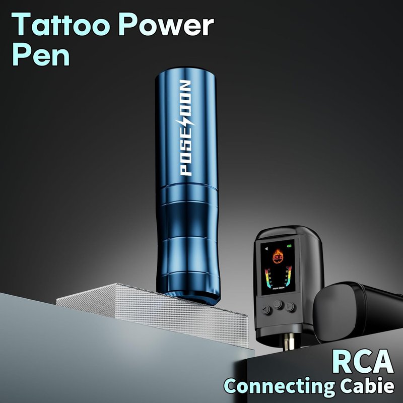 Tattoo Gun Kit - Cordless Tattoo Machine with Color Display & 20 Cartridges | Complete Beginner Set