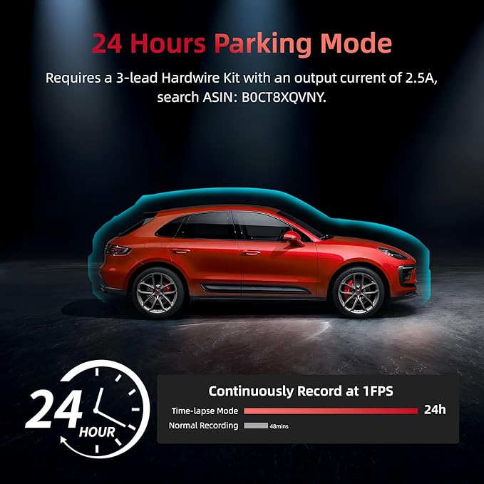 2026 12'' Mirror Dash Cam 4 Channel, Touch Screen Rear View Mirror Camera for Cars,1080Px4 Dashcam Front Rear Inside, IR Night Vision,WiFi,APP,GPS, 24/7 Recording Parking Monitor,Free 128GB SD