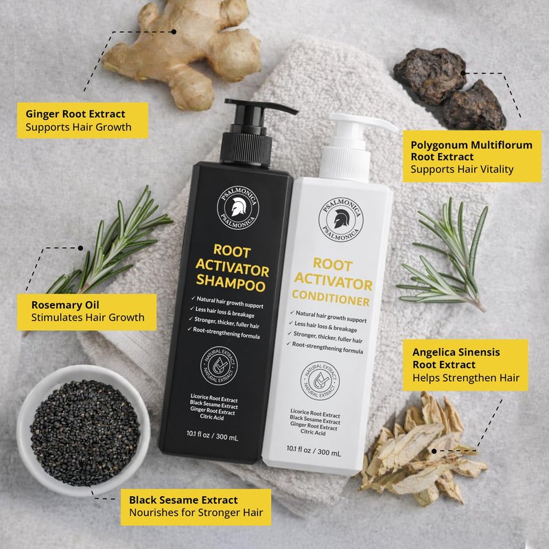 Hair Growth Shampoo and Conditioner Set - Sulfate-Free Thickening Formula for Hair Loss | Regrowth Treatment for Men & Women