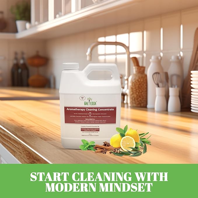 Naeterra Multi-Surface Concentrate – Botanical Aromatherapy Household Cleaner - No Synthetic Anything 32 oz – Non-Toxic & Safe for Pets and Children