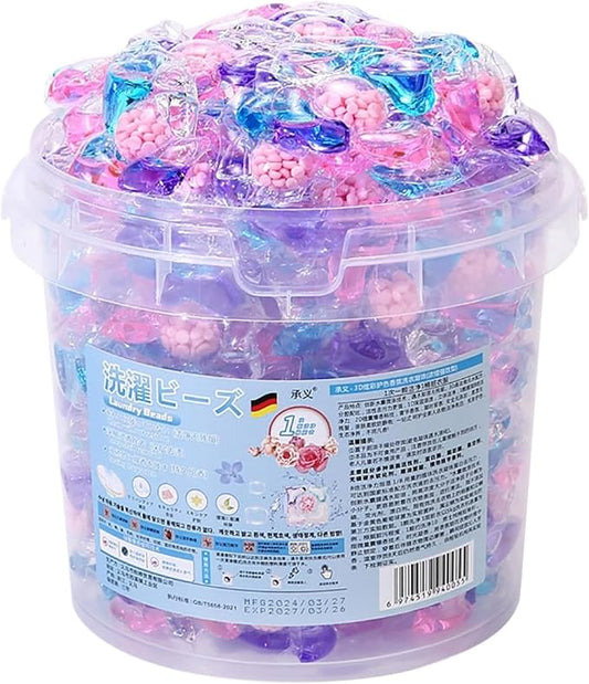 5 in 1 Laundry Pods with Scented Beads â Deep Cleaning Detergent Pods with Fabric Softener Beads & Long-Lasting Freshness, Laundry Detergent Capsules Like, for All Fabrics and Colors (200)
