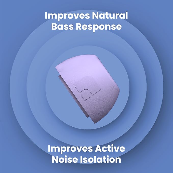 Foam Masters Ultra-Premium Memory Foam Ear Tips for AirPods Pro 1st & 2nd Gen | 3 Pairs | New Ver. | Secure Fit | Super Comfort | Better Noise Cancel | Replacement Buds (Medium, Lilac Purple)