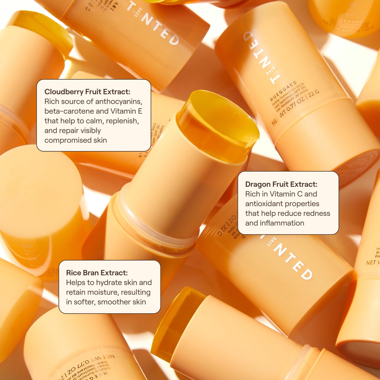 Live Tinted Hueguard: 3-in-1 Mineral Sunscreen, Moisturizer, & Primer for Face and Body SPF 30 & Hueguard Invisible Sunscreen Stick SPF 50