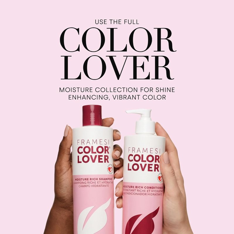 Framesi Color Lover Shampoo - Hydrating Sulfate-Free Shampoo for Color-Treated Hair | 16.9 Fl Oz