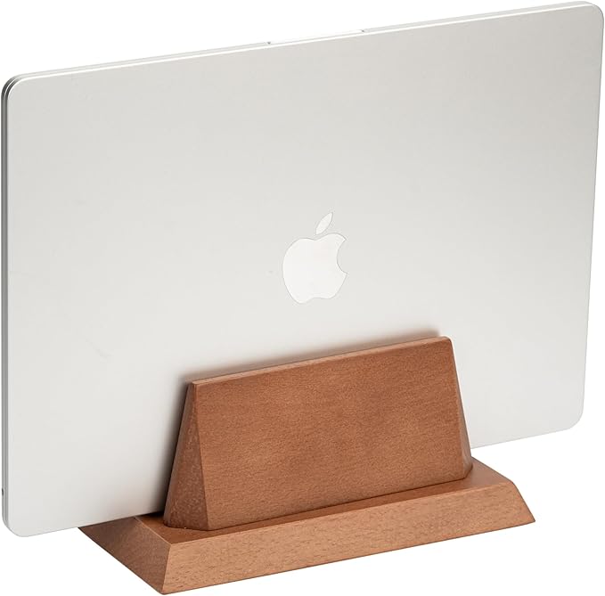 ZMARKRAFT® Vertical Laptop Stand, Solid Wood Organizer for MacBook