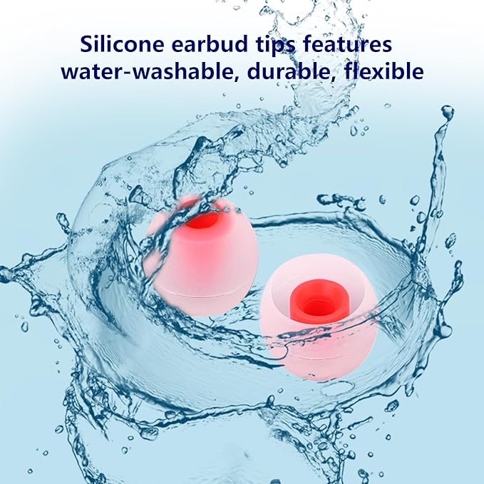 MMYQXI Silicone Replacement Earbud Tips Earbud Covers Ear Tips Fit for in-Ear Headphones (Inner Hole 3.8mm -5.1mm) Earbud Replacement Tips 9 Pairs
