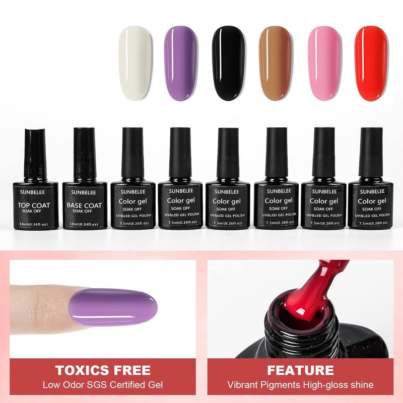 Acrylic Nail Kit for Beginners - Complete Gel Nail Polish Set with UV Light & Tools | DIY Nail Art Supplies
