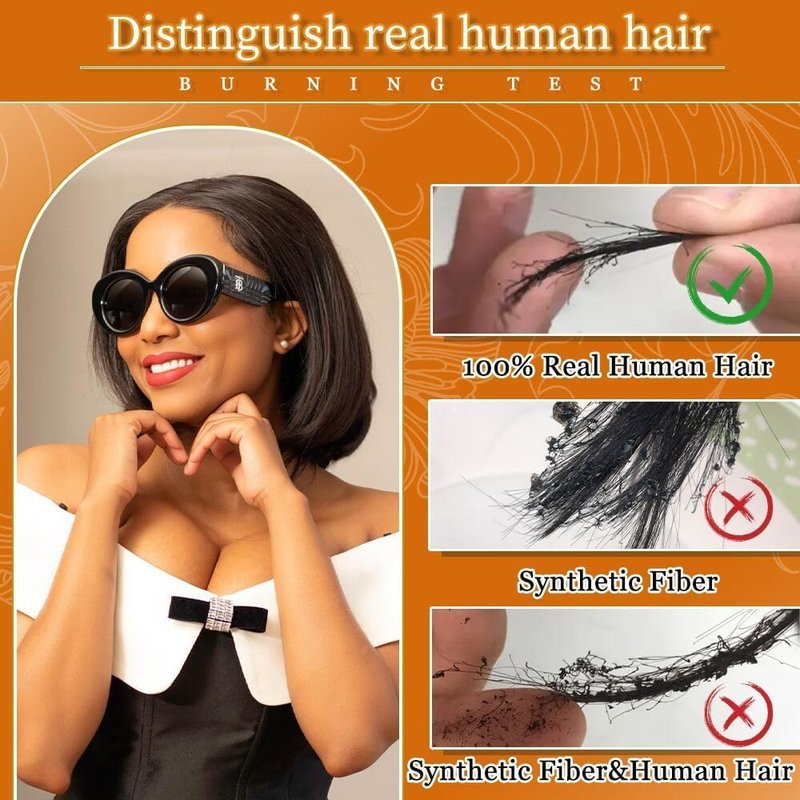 GUDOZO Bob Wig Human Hair 10 inch Glueless Wigs Human Hair Pre Plucked Pre Cut 4x4 HD Lace Front Glueless Wigs Human Hair 180% Density Short Straight Bob Wigs for Black Women