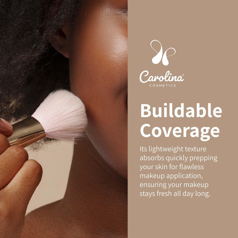 Carolina Cosmetics - Plant-Based Foundation in Mocha Shade - Hydrating, Pore-Minimizing & Buildable Coverage - Vegan, Non-GMO, Gluten-Free, Paraben-Free- Sun Protection - 1Fl Oz