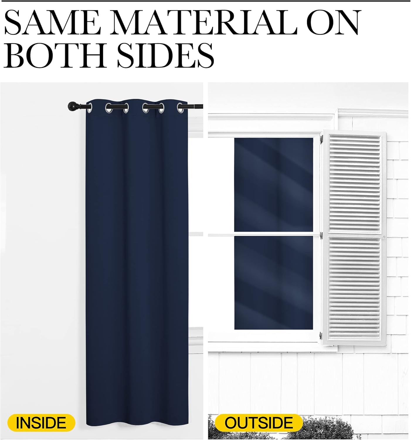 NICETOWN Blackout Curtains - Navy Thermal Insulated Draperies for Kids' Room | 29 x 40 Inch, 1 Pair