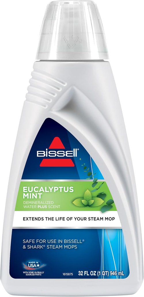 BISSELL Eucalyptus Mint Demineralized Steam Mop Water - 32 Ounces | Pure Cleaning Power