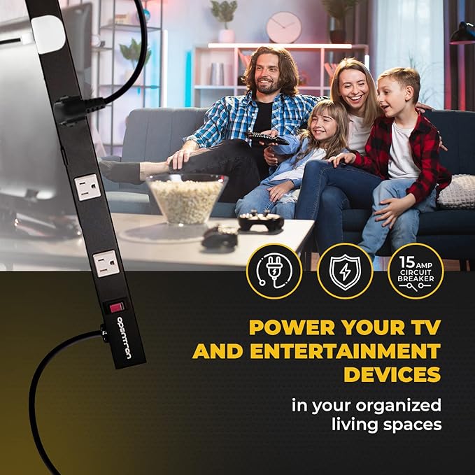 Opentron 12 Outlets 4 Feet Body Heavy Duty Metal Surge Protector Power Strip (4 Feet 12 Outlet 6 Feet Power Cord)